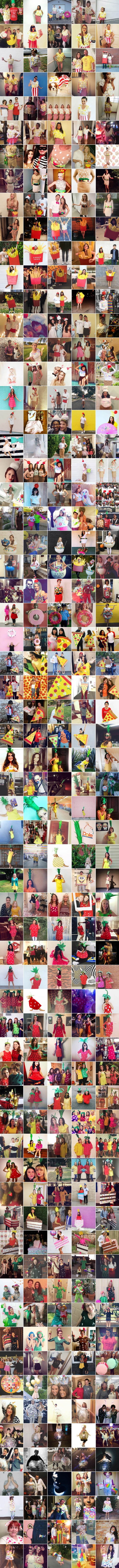collage of people in halloween costumes