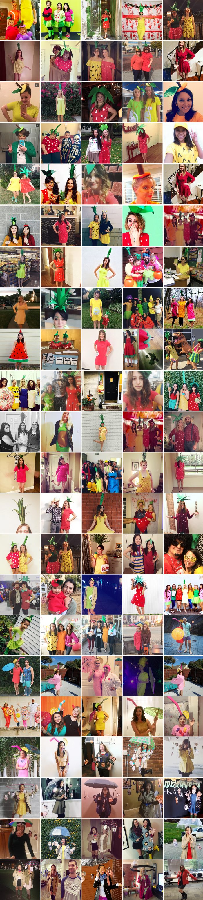 collage of people in costumes
