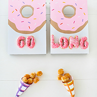 Pre-Gaming with Pastries: A Tailgating Brunch Cornhole donuts