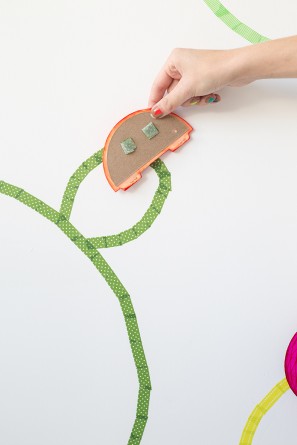 Green tape in a shape