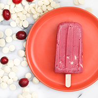 White Chocolate Cranberry Ice Cream Pops