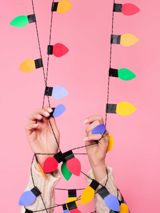 DIY Christmas Light Balloon Garlands
