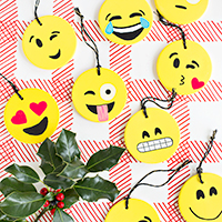 DIY Emoji Ornaments