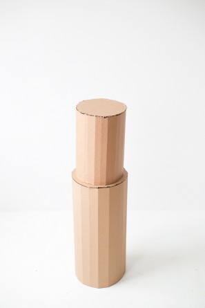 A cardboard cylinder