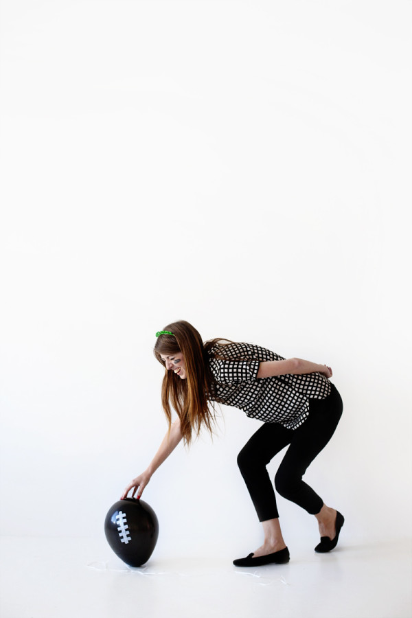 A woman bending down