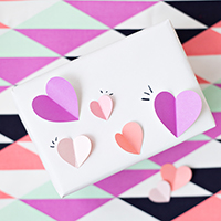 DIY 3D Heart Gift Wrap