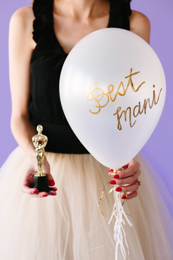 DIY Oscar Party Balloon Awards