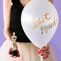 DIY Oscar Party Balloon Awards