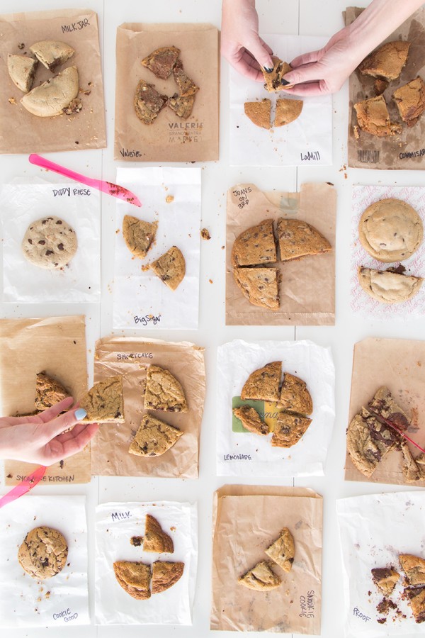 Cookies cut into fours