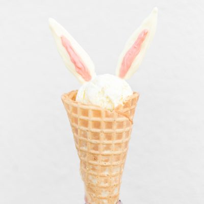 DIY Bunny Ear Ice Cream Cones Bunny Ear Ice Cream Cones