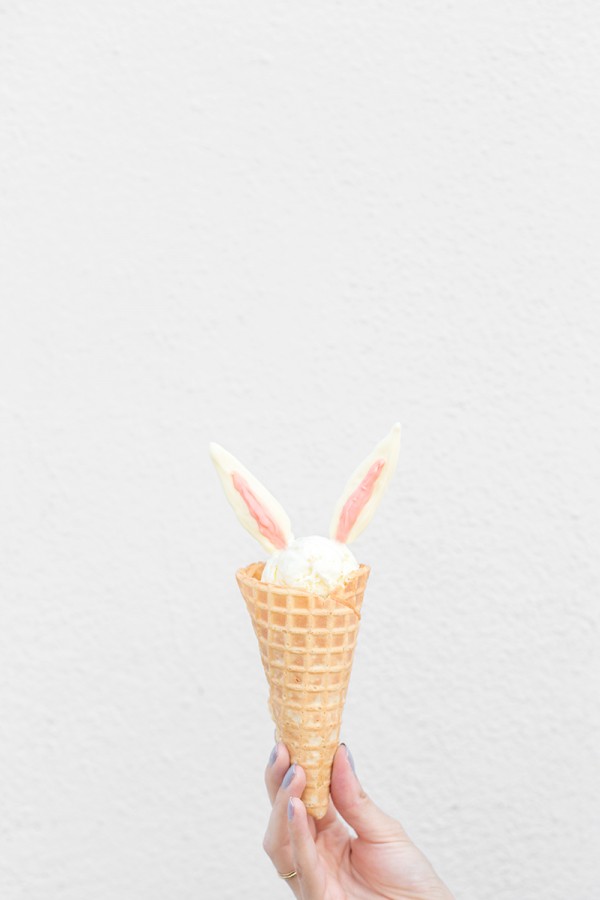 Bunny ear ice cream