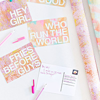 DIY Patterned Postcard Messages