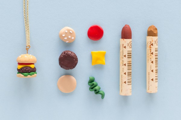 DIY Burger and Fries Friendship Necklaces