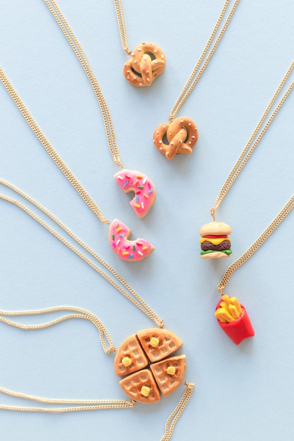 DIY (Tiny!) Food Friendship Neckalces