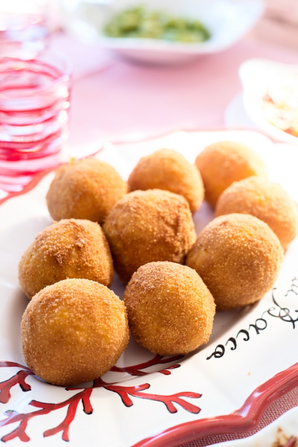 Bread balls on a plate