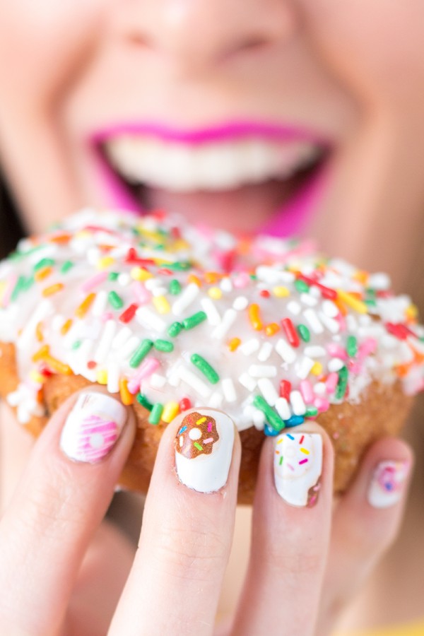 Someone holding a donut