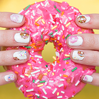 DIY Donut Nail Decals