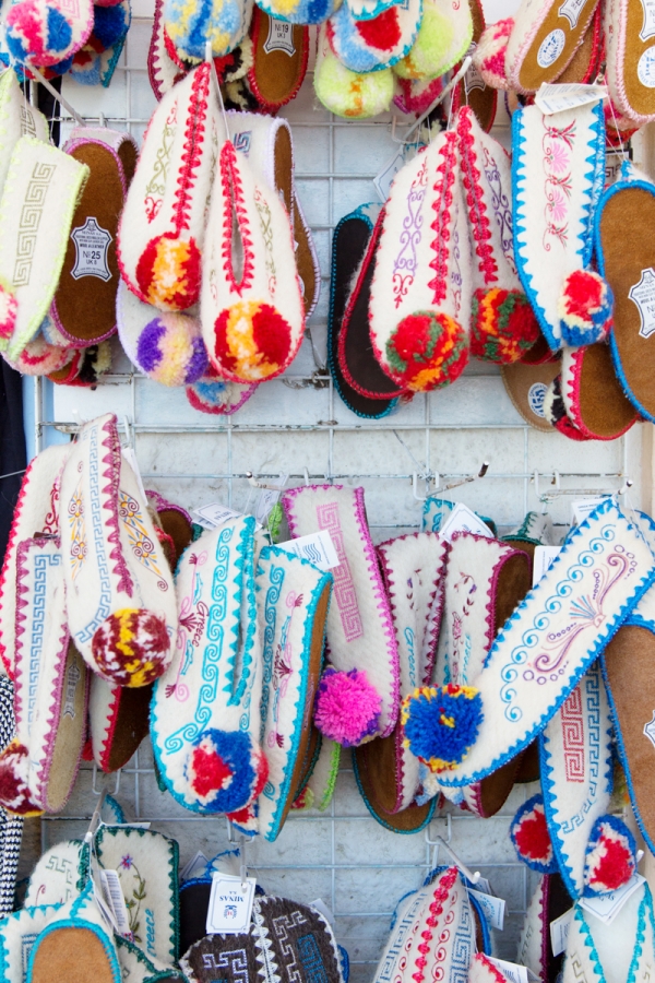 Colorful sandal ornament