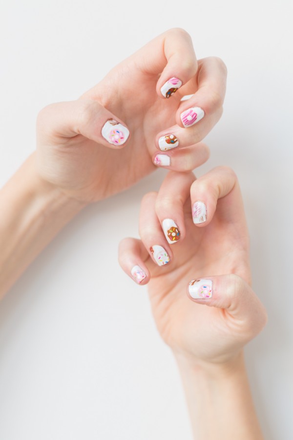 Someone with painted nails