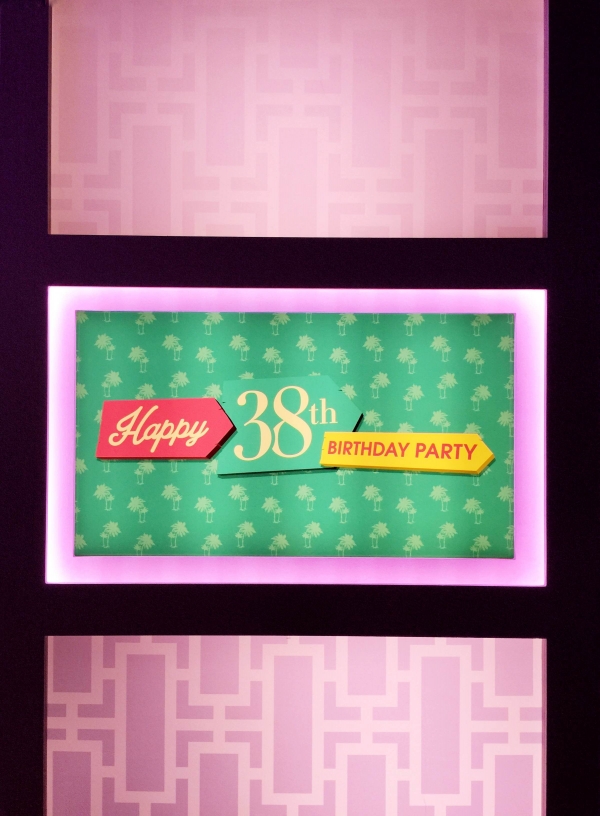 A graphic that says \"happy 38th birthday party\"