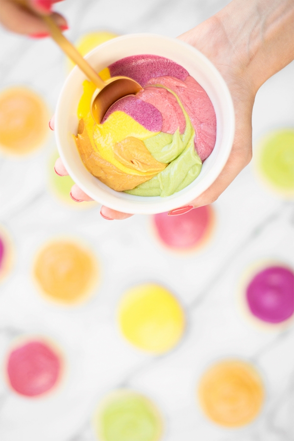 A cup with powder