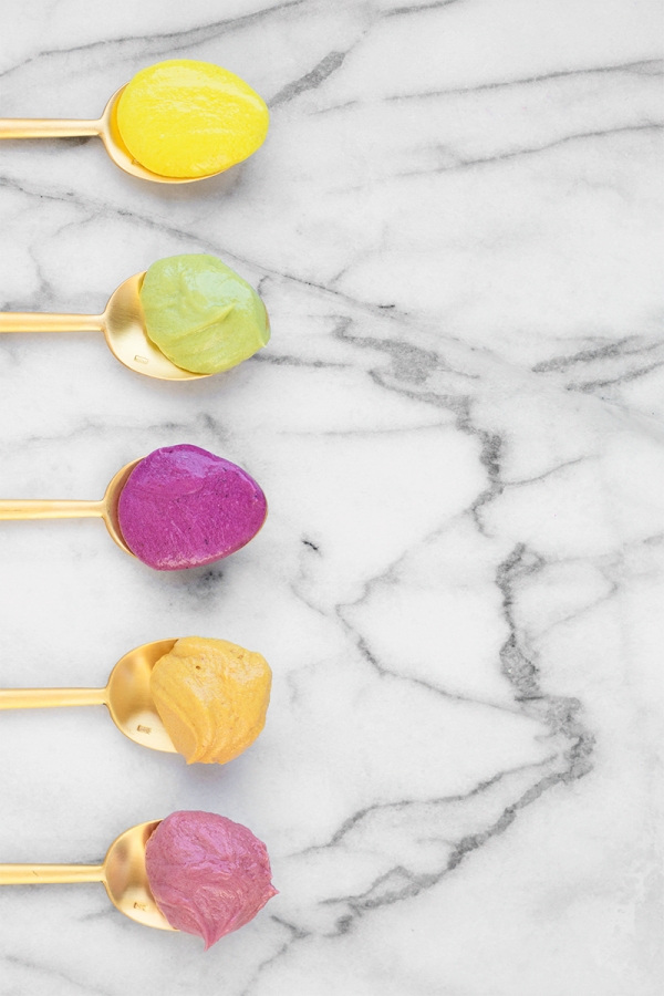 Spoons with icing