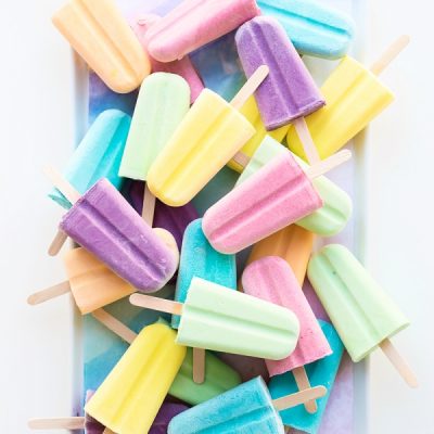 A Summer Dreamsicle Party! A bunch of colorful popsicles