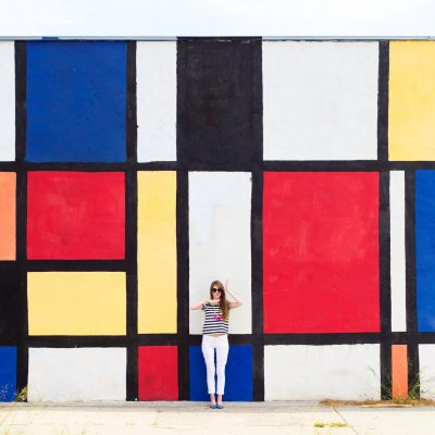 #StudioDIYWallCrawl: The Best Walls in Los Angeles A person standing in front of a colorful wall