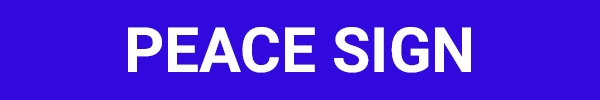 White words on a blue background