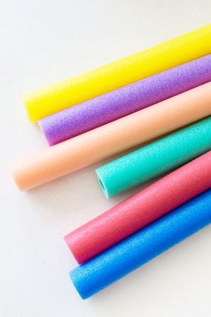 Colorful pool noodles