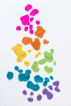 Colorful paper shapes