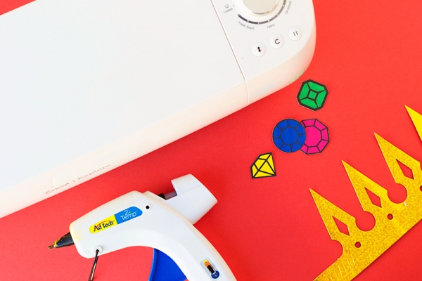 Stickers, glue gun, and machine 