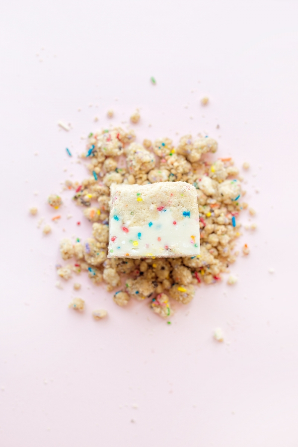 Cake slice and crumbles