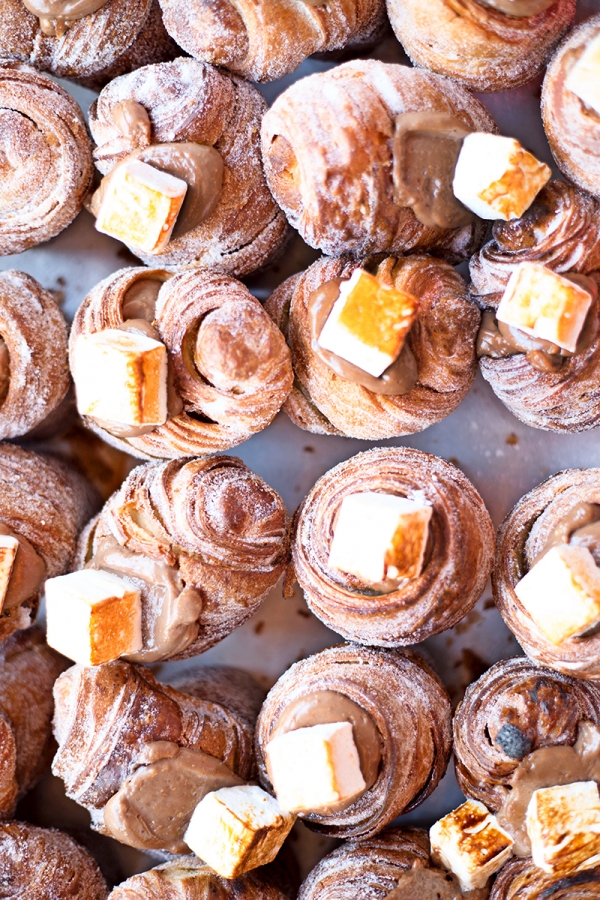 A close up of pastries
