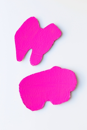 Pink paper cut outs