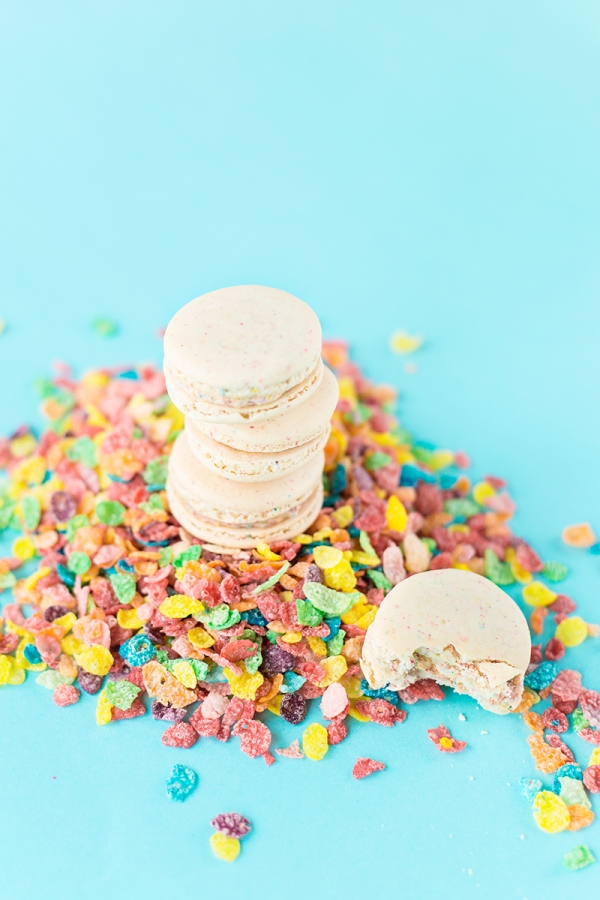 Macarons and fruity pebbles
