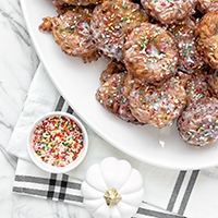 Funfetti-fied! | Funfetti Apple Fritters