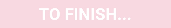 White letters on a pink background