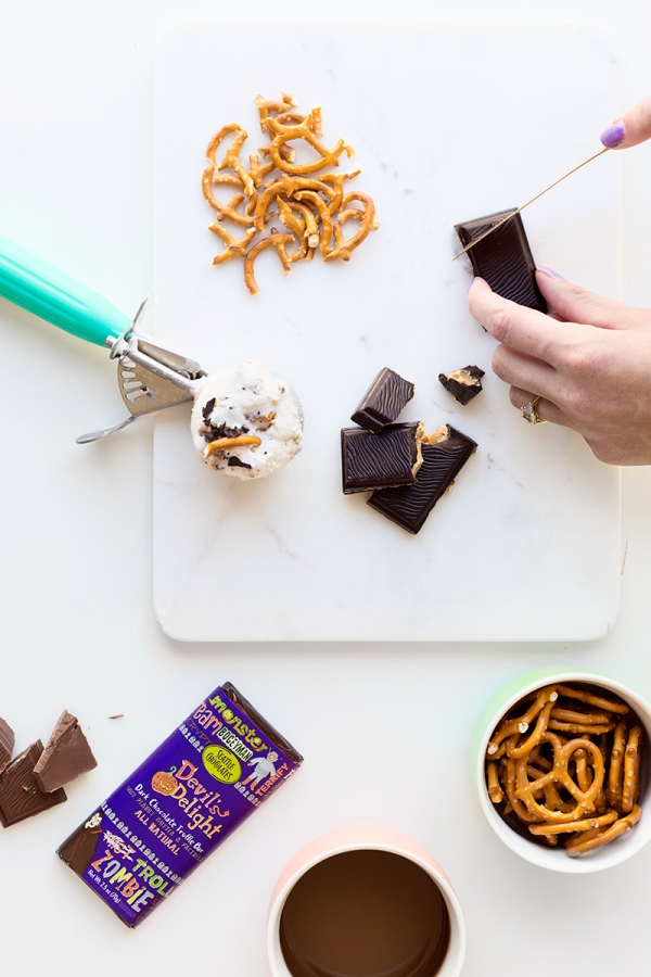 Chocolate and pretzels