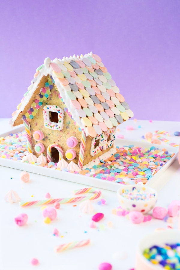 Colorful gingerbread house