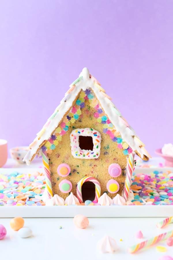 Colorful gingerbread house