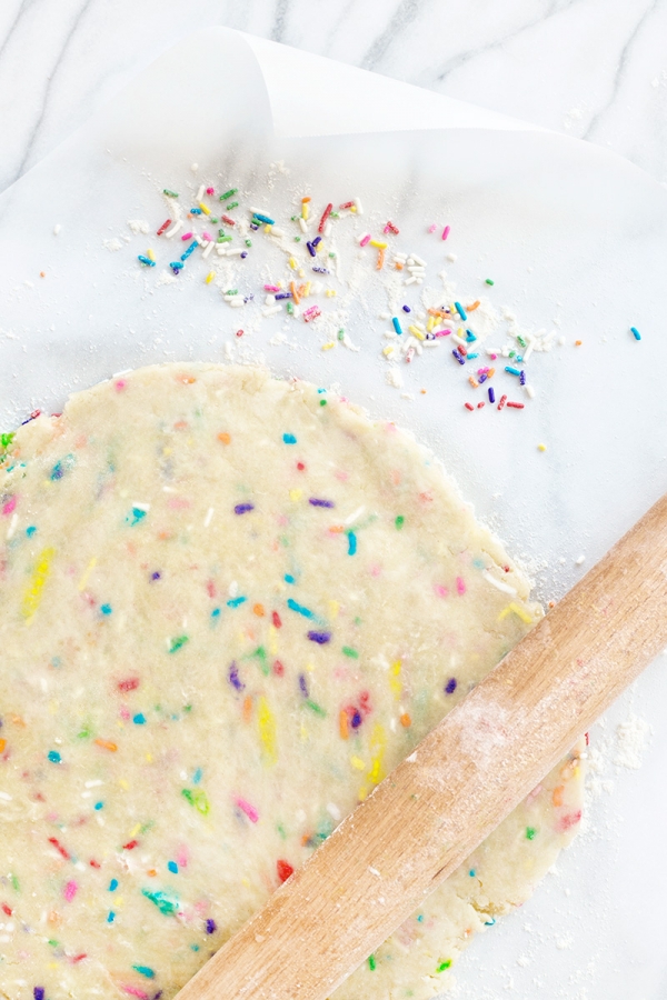 Dough with sprinkles