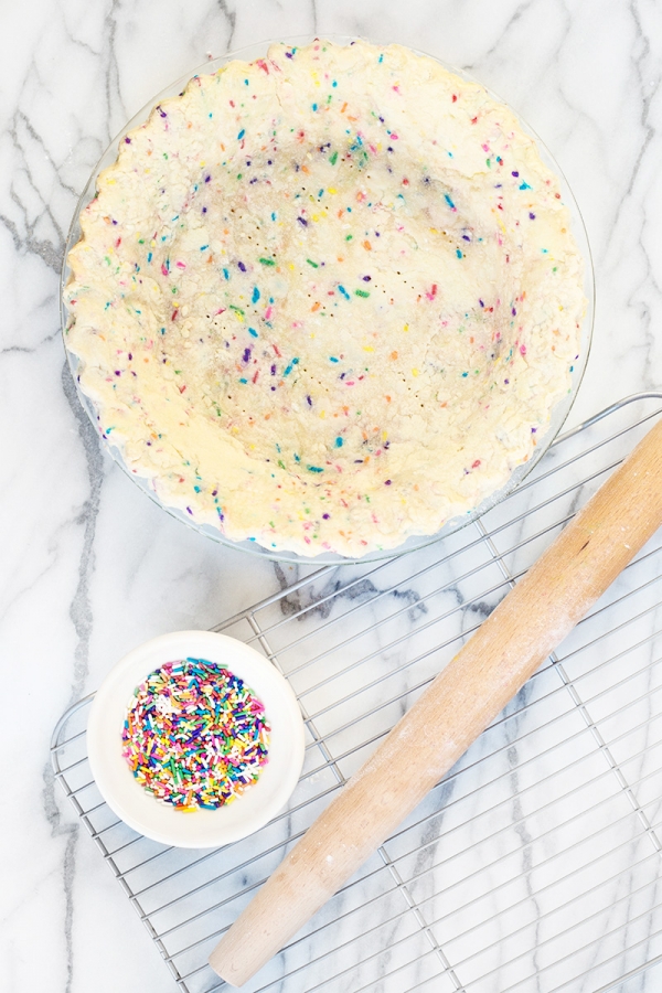 Pie crust and sprinkles