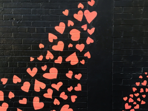 Heart mural