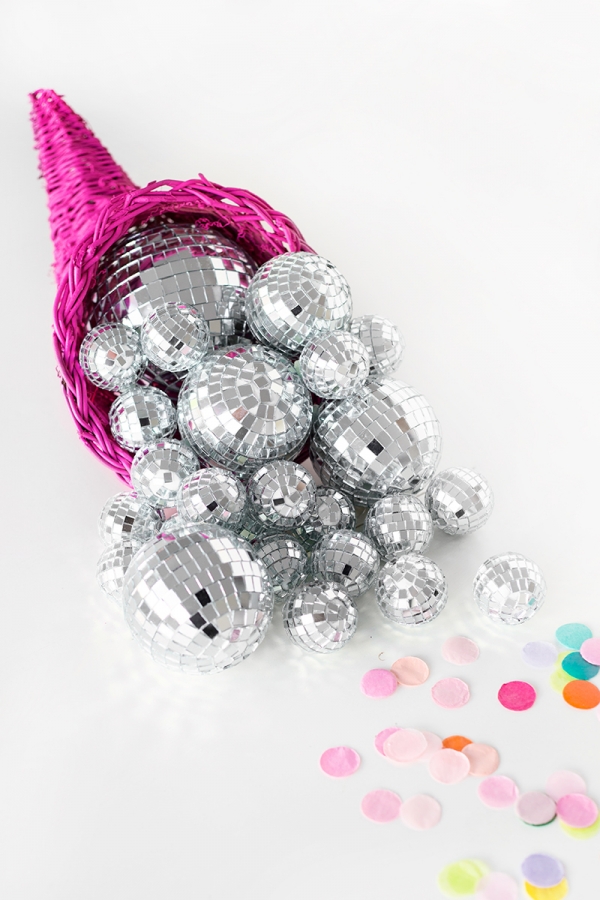 DIY Disco Ball Cornucopia | studiodiy.mom