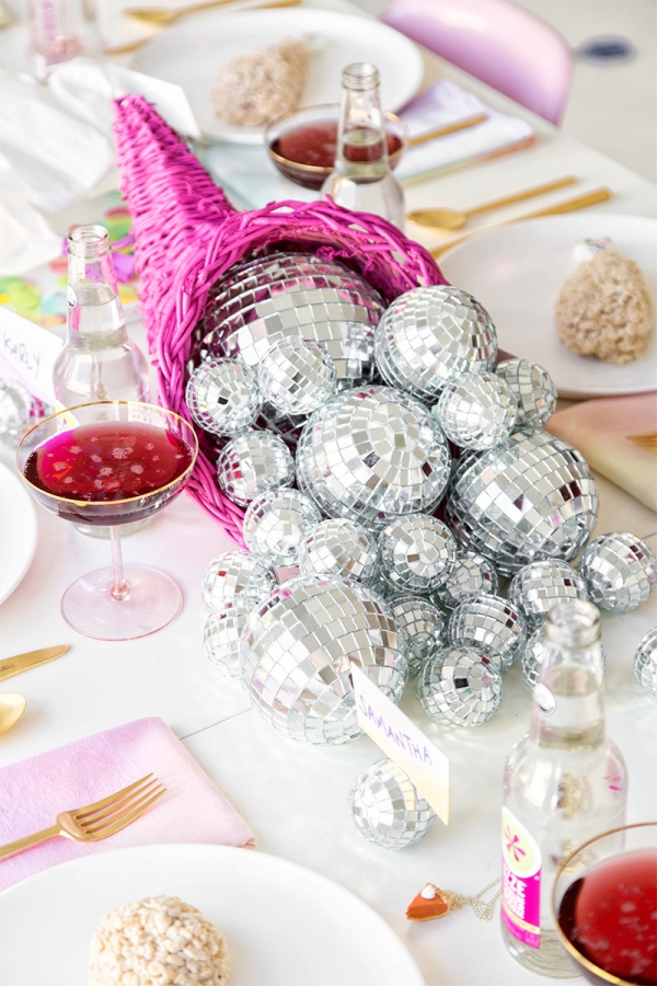 DIY Disco Ball Cornucopia | studiodiy.mom