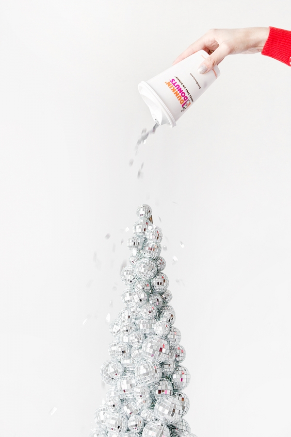 A silver Christmas tree