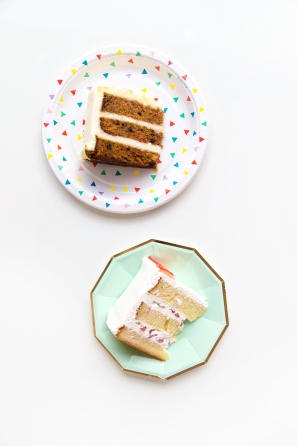 Slices of cake on a plate