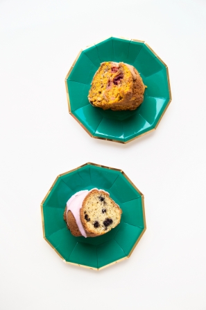 Desserts on plates