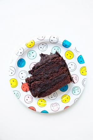 A piece of cake on a plate
